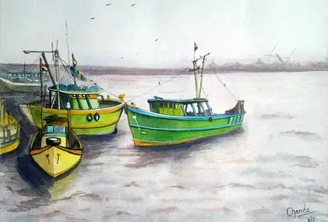 Waiting for fair weather - Kashimedu, Chennai
